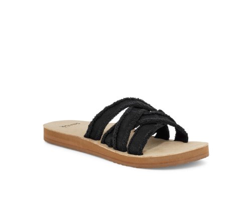 Sandale Sanuk Fraidy Slide Femme - Noir VWYAXZ698